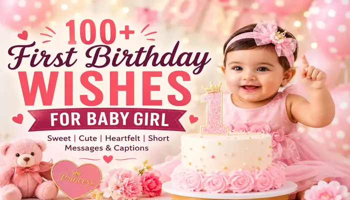 First Birthday Wishes for Baby Girl
